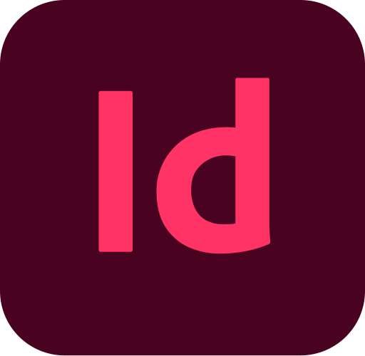 logo indesign -> texte ID rose sur un fond violet