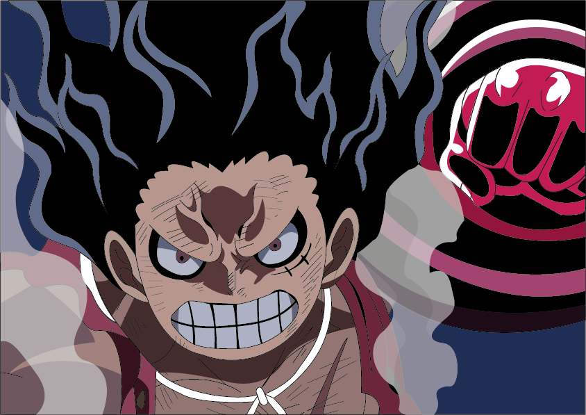 dessin luffy bound man